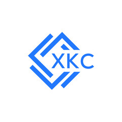 XKC technology letter logo design on white  background. XKC creative initials technology letter logo concept. XKC technology letter design.