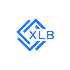 XLB technology letter logo design on white  background. XLB creative initials technology letter logo concept. XLB technology letter design.