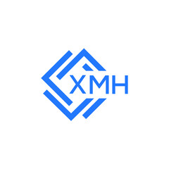 XMH technology letter logo design on white  background. XMH creative initials technology letter logo concept. XMH technology letter design.

