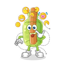 message in a bottle heroes vector. cartoon character