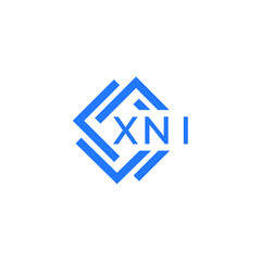 XNI technology letter logo design on white  background. XNI creative initials technology letter logo concept. XNI technology letter design.

