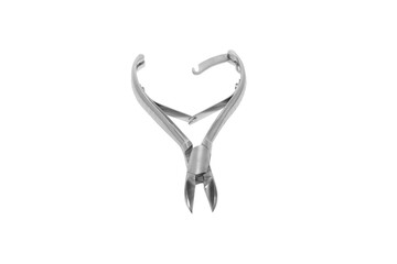 Medical Toenail Clippers deep etched on white background