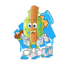 message in a bottle ancient egypt cartoon. cartoon mascot vector