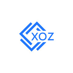 XOZ technology letter logo design on white  background. XOZ creative initials technology letter logo concept. XOZ technology letter design.
