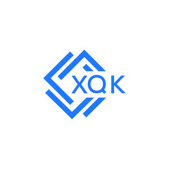 XQK technology letter logo design on white  background. XQK creative initials technology letter logo concept. XQK technology letter design.
