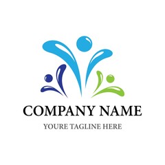 Teamwork logo template icon design