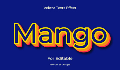 Fototapeta premium Editable Mango Texts effect