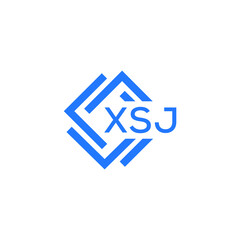 XSJ technology letter logo design on white  background. XSJ creative initials technology letter logo concept. XSJ technology letter design.
