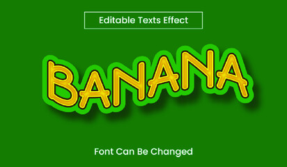 Editable Banana Texts effect