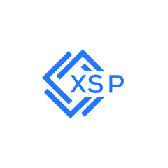 XSP technology letter logo design on white  background. XSP creative initials technology letter logo concept. XSP technology letter design.
