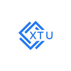 XTU technology letter logo design on white  background. XTU creative initials technology letter logo concept. XTU technology letter design.