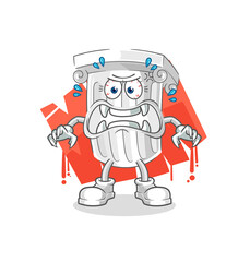 roman pillar monster vector. cartoon character