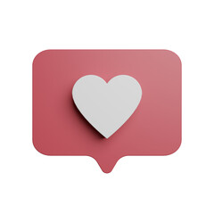 3D Rendering Illustration Like Social Media Element Photo HD