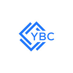 YBC technology letter logo design on white  background. YBC creative initials technology letter logo concept. YBC technology letter design.