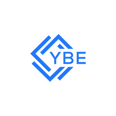 YBE technology letter logo design on white  background. YBE creative initials technology letter logo concept. YBE technology letter design.