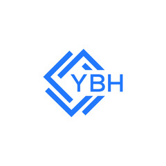YBH technology letter logo design on white  background. YBH creative initials technology letter logo concept. YBH technology letter design.