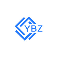 YBZ technology letter logo design on white  background. YBZ creative initials technology letter logo concept. YBZ technology letter design.