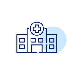 Hospital icon. Pixel perfect, editable stroke line art 