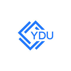 YDU technology letter logo design on white  background. YDU creative initials technology letter logo concept. YDU technology letter design.