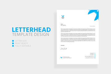 Creative Clean Corporate Letterhead Template Design
