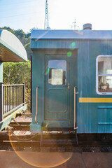 Railway station platform high-speed train