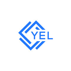 YEL technology letter logo design on white  background. YEL creative initials technology letter logo concept. YEL technology letter design.