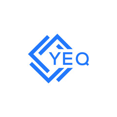 YEQ technology letter logo design on white  background. YEQ creative initials technology letter logo concept. YEQ technology letter design.
