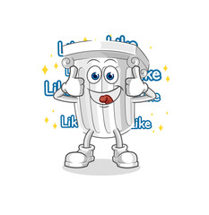 Obraz premium roman pillar give lots of likes. cartoon vector