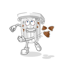 roman pillar throwing shit vector