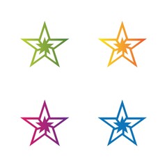 Star logo vector icon set