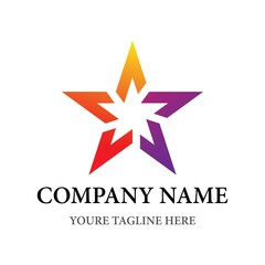 Obraz premium Star logo vector icon design