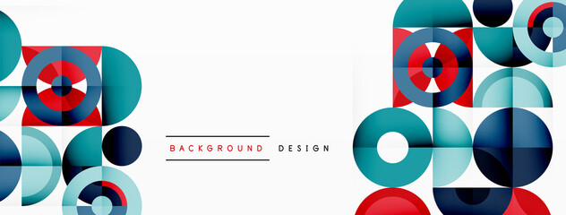 Colorful circle abstract background. Template for wallpaper, banner, presentation, background