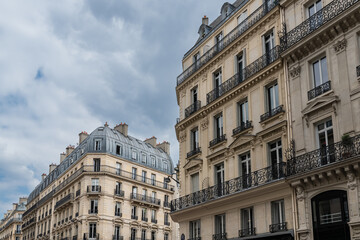 Paris, beautiful building avenue de l’Opera, in a luxury area in the center
