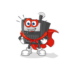 walkie talkie heroes vector. cartoon character