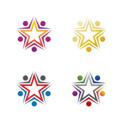 Star logo vector icon set