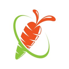Carrot logo template vector icon design