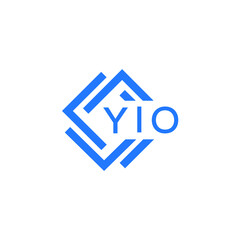 YIO technology letter logo design on white background. YIO creative initials technology letter logo concept. YIO technology letter design.
