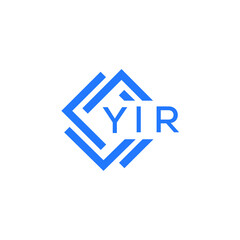 YIR technology letter logo design on white  background. YIR creative initials technology letter logo concept. YIR technology letter design.
