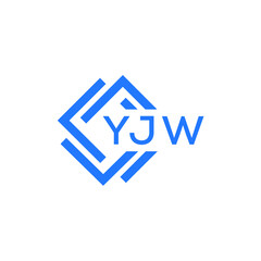 YJW technology letter logo design on white  background. YJW creative initials technology letter logo concept. YJW technology letter design.
