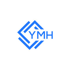 YMH technology letter logo design on white  background. YMH creative initials technology letter logo concept. YMH technology letter design.