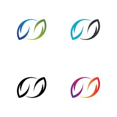 Infinity logo template vector icon set