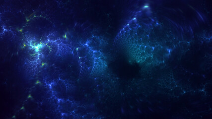 3D rendering abstract multicolor technology fractal light background
