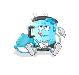 blender sick vector. cartoon character