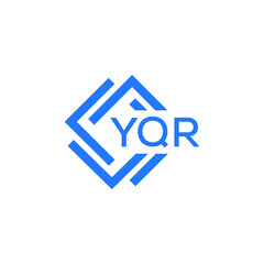 YQR Flat accounting logo design on white  background. YQR creative initials Growth graph letter logo concept. YQR business finance logo design.