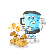 blender refuse money illustration. character vector