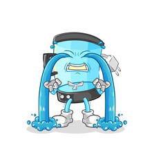 blender crying illustration. character vector