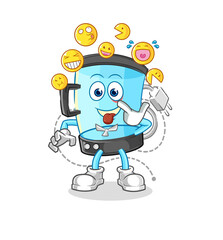 blender laugh and mock character. cartoon mascot vector