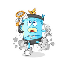 blender catch butterfly illustration. character vector