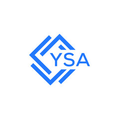 YSA Flat accounting logo design on white  background. YSA creative initials Growth graph letter logo concept. YSA business finance logo design.