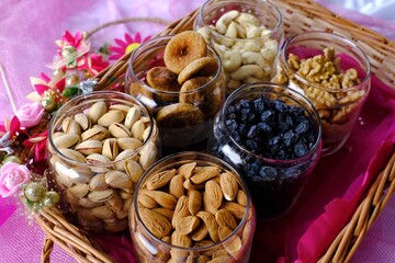 Mixed dry fruits, Nuts and Dry Fruits, Healthy snack - mix of organic nuts and dry fruits.